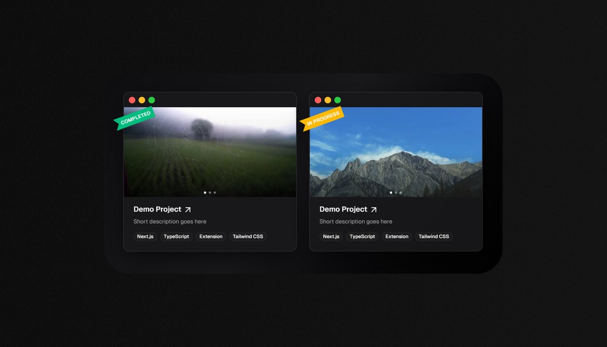 Bot_Er1's tweet photo. While updating my portfolio, I built a custom project component to showcase my work. I think it turned out pretty well , what do you all think? https://t.co/22Vzqadhfr