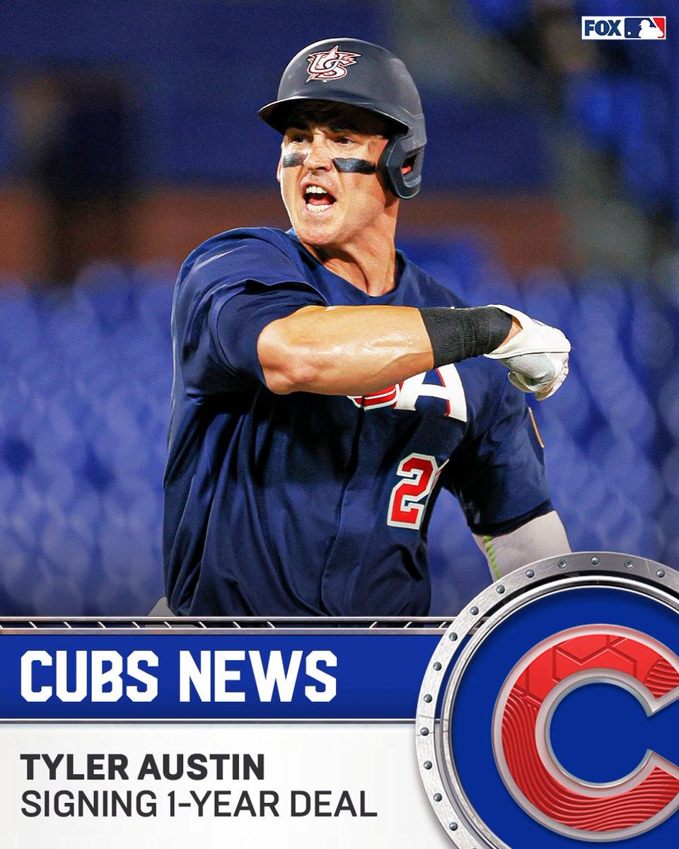 カブス は #DeNA でプレーした #タイラー・オースティン 内野手と1年125ドル（約2億円）で契約合意したと報じられています。