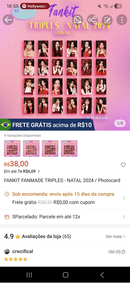 NapKStore's tweet image. Com o Natal chegando, nada mais lindo do que ter o seu kit de Natal do #TripleS, são 4 versões e você pode escolher a sua favorita ✨️❣️
Link : br.shp.ee/U3hA2em