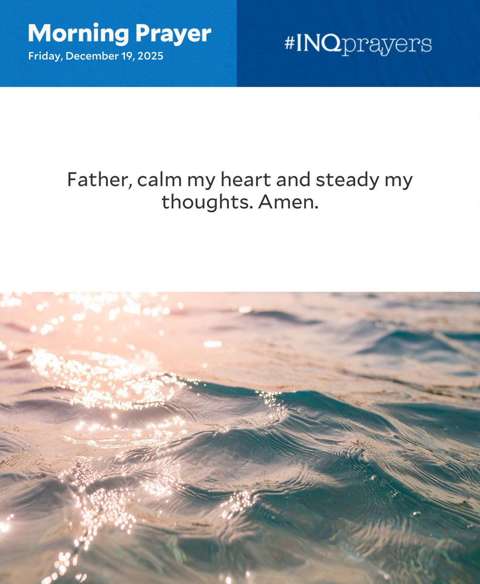 Today's Morning Prayer. #INQPrayers