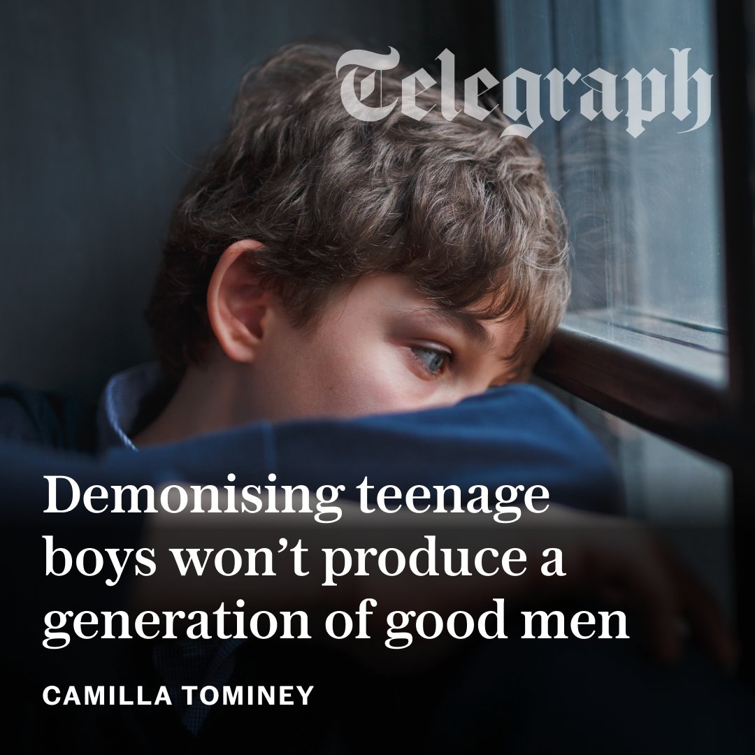 Telegraph's tweet photo. 🔴 'Like any mother of a teenage boy, I worry about toxic masculinity. But treating boys as porn-addled “predators in waiting” is not the answer' | Writes Camilla Tominey

Read more ⬇️

https://t.co/pV9DdWJ8kY https://t.co/papgy8MyPo