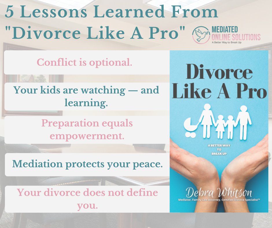Divorce doesn’t have to be destructive.
 
In Debra Whitson’s powerful book, Divorce Like A Pro, she breaks down how couples can navigate separation with clarity, respect, and confidence!

You can now download it for FREE on our website.
#divorcelikeapro #mediation #mediator