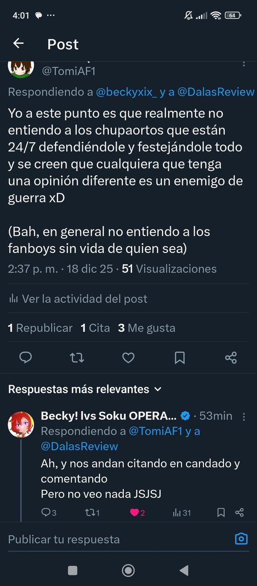 Si van a citar mis comentarios al menos tengan la puta decencia de dar la cara.

Que eso de citar los comentarios y poner la cuenta en candado para que yo no pueda ver donde me citan es muy de CAGÓN que habla a tus espaldas 🤣🤣🤣