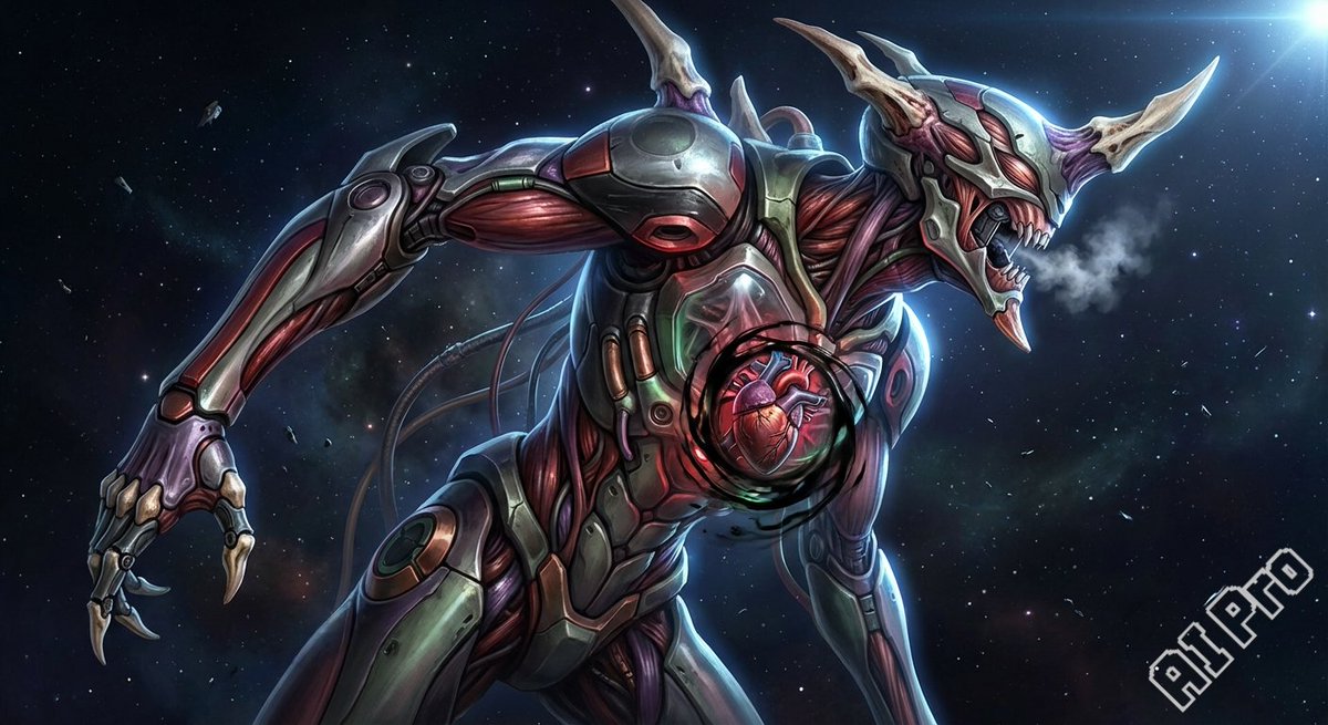 AIProComissions's tweet image. Unnamed Bio-Mecha that scaped Earth Secret Weapons Lab. Ignored all humans and went straight to the space...
#AIart #AIイラスト #AIArtistCommunity #gemini_art