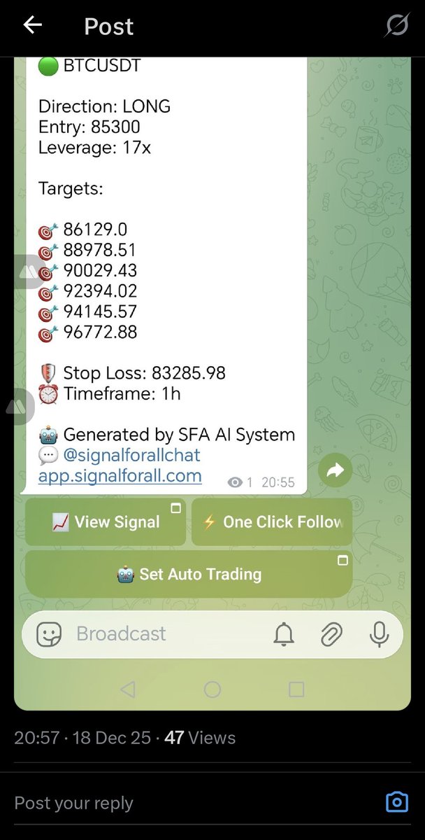 Signalforall's tweet photo. @CryptoNobler #BTC pumping 😍 https://t.co/ZY4gVLn8TY