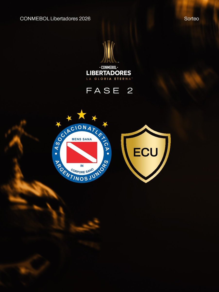 🐞Argentinos enfrentará, por la fase 2 de la Copa Libertadores, a un representante de Ecuador (Barcelona o Liga de Quito), que se definirá en los próximos días.