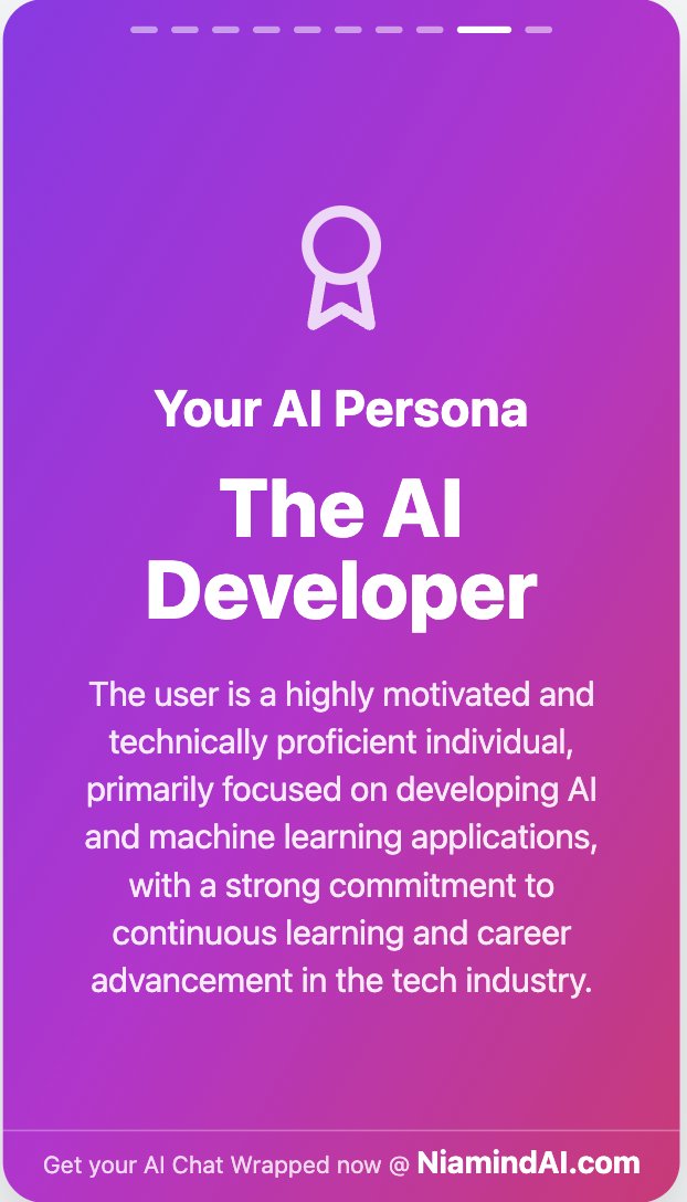 benjamin_kachi's tweet photo. I wanted my AI Year-End Wrap-Up just like @Spotify Wrapped, @YouTube Recap, or @LinkedIn Year in Review, but it didn’t exist. Since @OpenAI @ChatGPTapp (@Google, @AnthropicAI, etc) didn’t offer this, I decided to build one for myself and for everyone: https://t.co/rqVoKrTATF https://t.co/l4AgUKv4vn