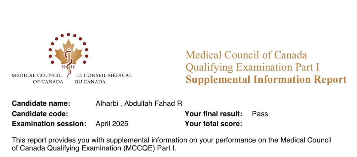 abd_1776's tweet image. اللهم لك الحمد حتى ترضى، ولك الحمد إذا رضيت، ولك الحمد بعد الرضا ✨

بالأمس انتهى ماراثون امتد لـ 15 شهرًا، كانت حصيلته:

USMLE Step 1 🇺🇸
USMLE Step 2 (264+) 🇺🇸
USMLE Step 3 🇺🇸
MCCQE 🇨🇦
OET 🇦🇺
ENT Part 1
Promotion to R2

فالحمد لله على التمام والكمال 🤍
