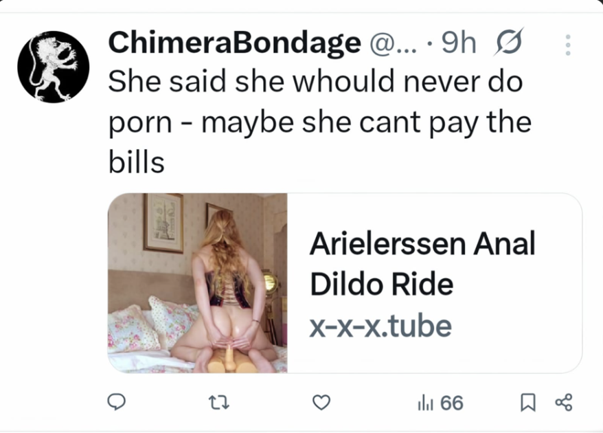 My tolerance for this producer who I used to work w/ is spent. Chimera Bondage has a long record (believe me, I have numerous receipts) of saying inappropriate things on social media about models he's worked with.  Because of my writing work, I've been hiring lawyers who