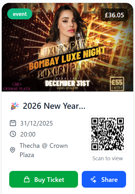 LWILUK's tweet photo. @Matt_Pinner Buy your ticket from https://t.co/JQAnSICB04 and enjoy Bombay Luxe Night. https://t.co/B12RY0aTI6