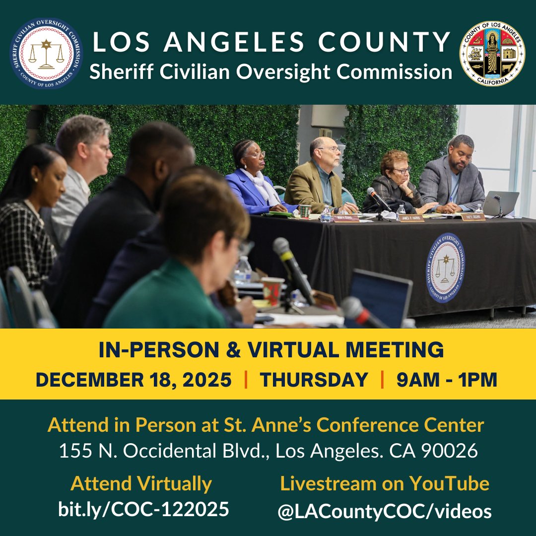 LA County Sheriff Civilian Oversight Commission tweet media