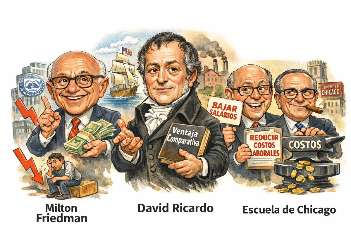 La llamada #ReformaLaboral no constituye una modernización del sistema de trabajo, sino la reafirmación de una #matriz ideológica conocida: la #teoría de los #costos #relativos. Inspirada en el pensamiento del economista David Ricardo, al que este gobierno reivindica sin