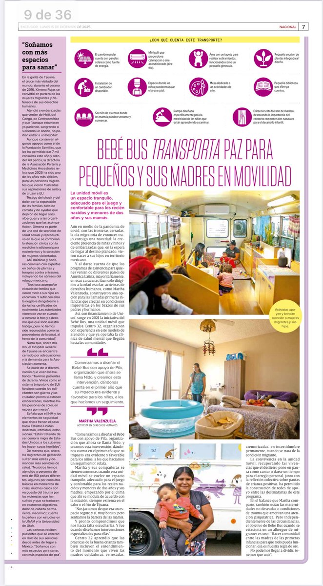 excelsior.com.mx/nacional/mujer…
Provenientes de Honduras, El Salvador, Guatemala, Nicaragua, Haití, Venezuela, Colombia, Afganistán, Ucrania, El Congo, mujeres embarazadas han encontrado en otras mujeres organizadas una mano de alivio.  
Son esfuerzos que actualmente se extienden a