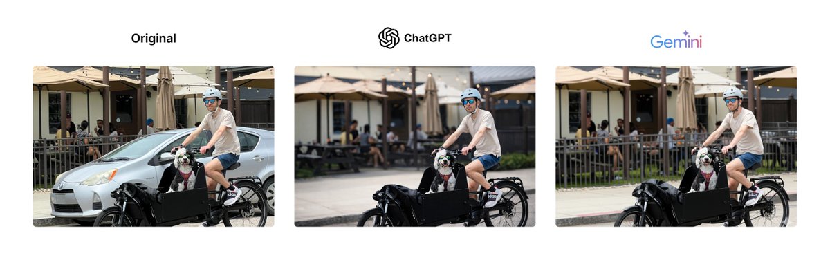 Automatic photo editing is in sniffing distance. The new ChatGPT Image is sensational—better than Nano Banana!

In these comparisons, I gave each of them one prompt.

There certainly remains a hint of the "AI look," but if the progress over the past few weeks isn't astonishing.