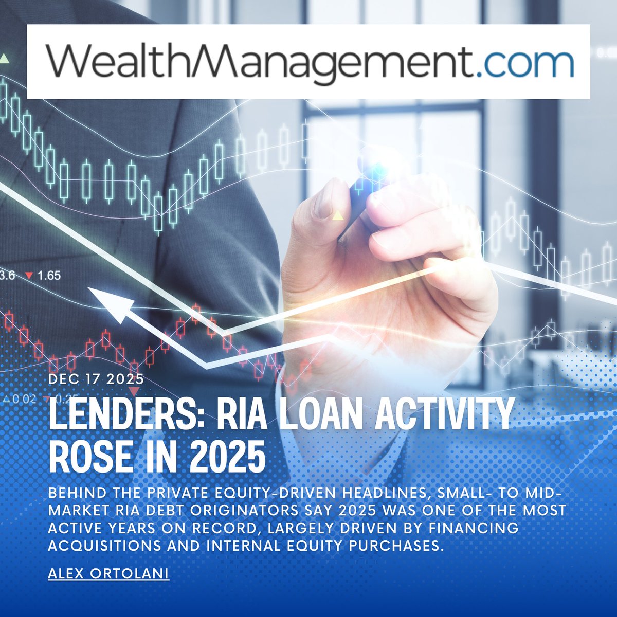 Scott Wetzel, CEO of SkyView, was featured in a WealthManagement.com article discussing RIA lending activity.

“There has been zero loan loss… borrowers are doing an exceptional job substantiating the veracity of financial advisor financing.”

wealthmanagement.com/ria-news/lende…