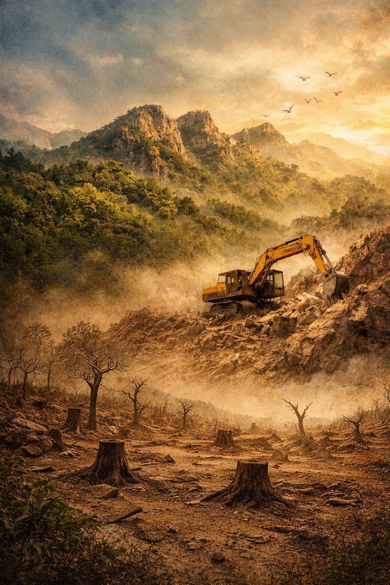 अरावली कोई पहाड़ नहीं,
यह साँसों की दीवार है, जीवन का कवच है।

भाजपा सरकार की नीतियाँ
पत्थरों की खुदाई नहीं, बच्चों के भविष्य को चुपचाप खत्म कर रही है।

अगर अरावली टूटी,
तो कल का भारत सूखा और असहाय होगा।

अरावली को बचाना
देश को बचाने जैसा ही है।

#SaveAravali #SaveAravaliHills