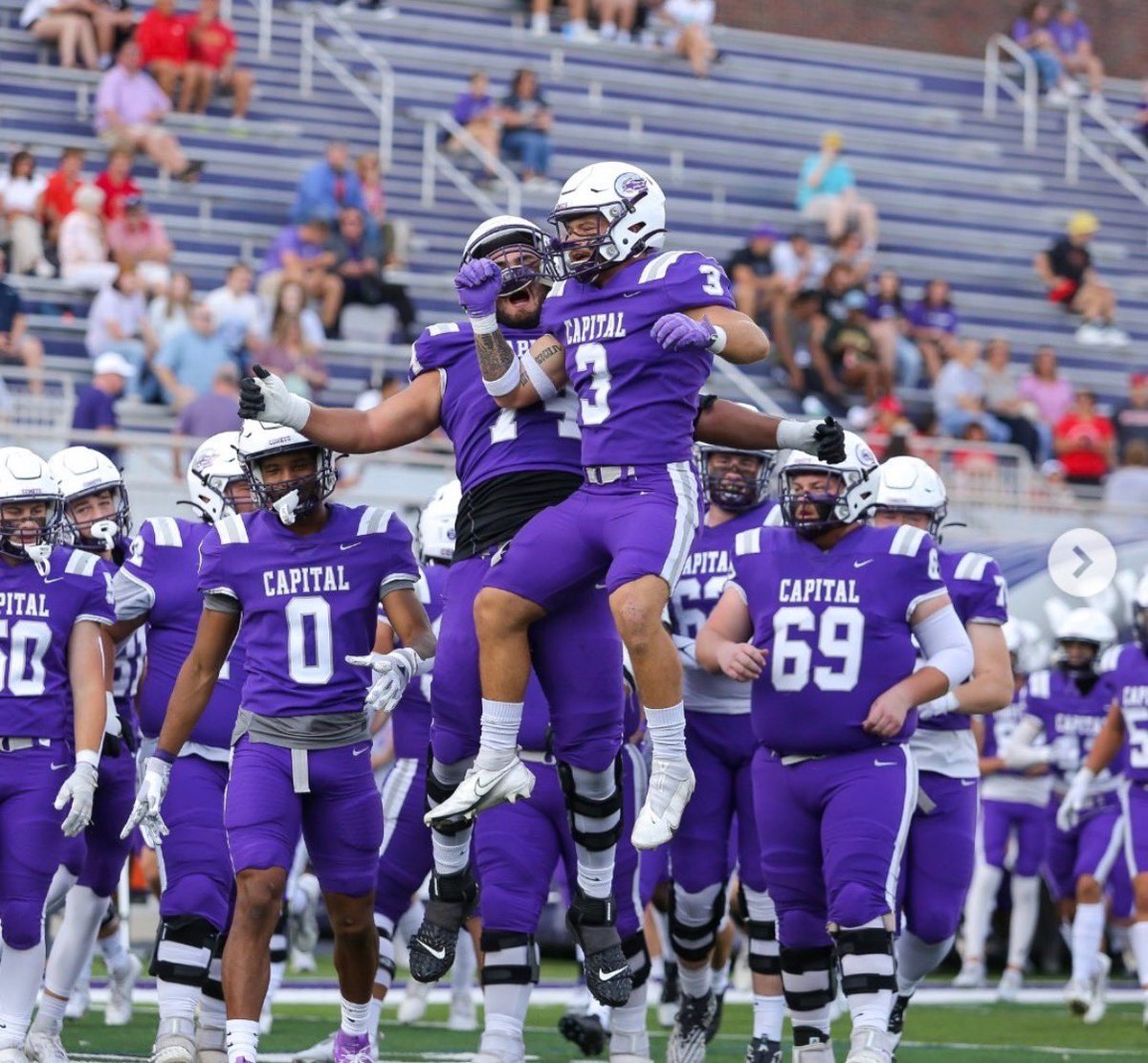 Jarussimmons's tweet photo. After a great conversation with @Coachcalexander I am blessed to receive a D3 Offer from @CapitalU_FB 
@H2_Recruiting @Anthony34352017 @PrepRedzoneFL @polk_way https://t.co/6q55sAoe5z