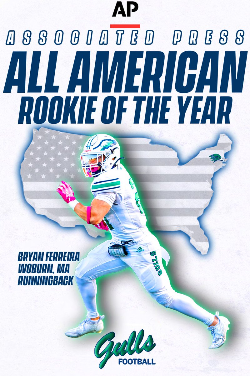 EndicottFB's tweet image. Congratulations to Bryan Ferreira on winning Associated Press All American Rookie of the Year‼️🇺🇸

#BEACHBALL 🏈🐦🏖️#ROAD2THENE6T☀️🌊 #ALLAMERICAN🇺🇸🏆