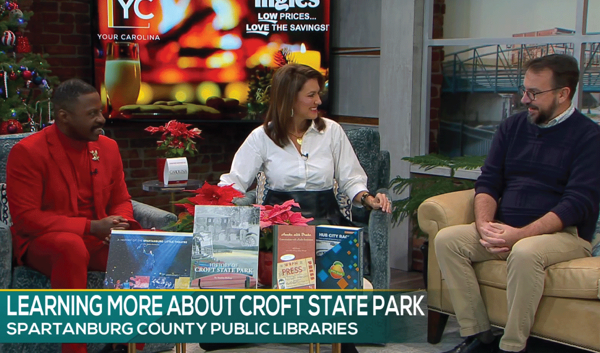 sptbglibraries's tweet image. We loved chatting with Your Carolina about our newest exhibit — the Croft State Park Exhibit! Visit us on the 1st floor of the Headquarters Library and explore local history.

#CroftStatePark #YourCarolina #ExploreSC