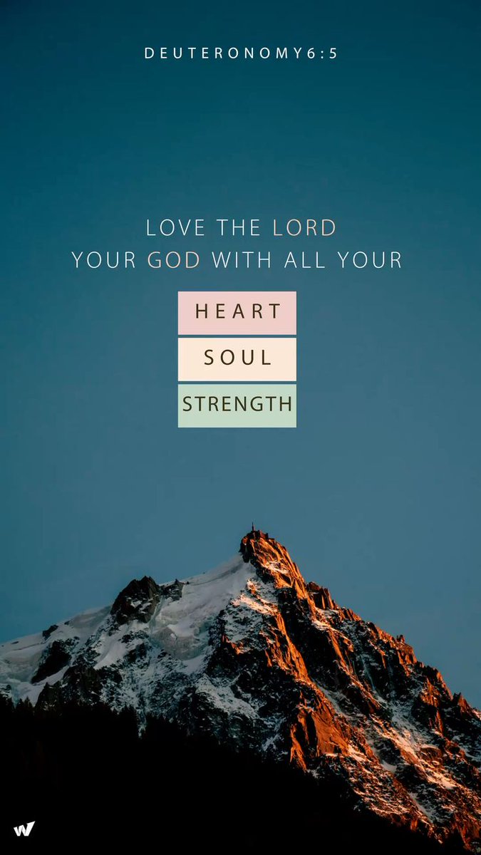 Deuteronomy 6:5 (KJV)
And thou shalt love the LORD thy God with all thine heart, and with all thy soul, and with all thy might.