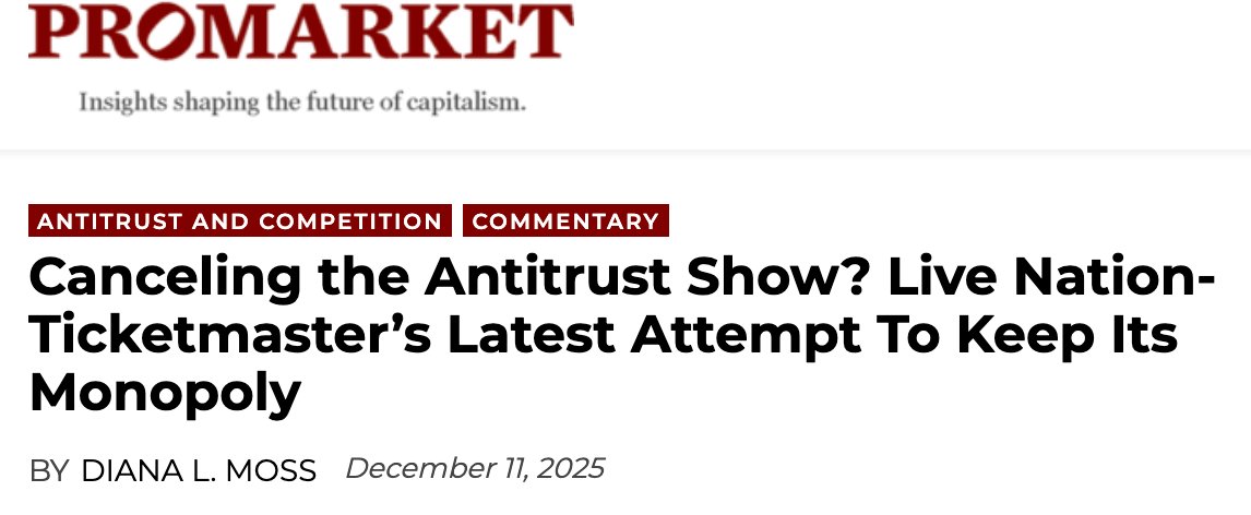 FanFairness's tweet photo. Live Nation–Ticketmaster is asking the court to dismiss the antitrust case without a trial.

Why?

Because monopoly power is easier to defend on paper than in front of fans. https://t.co/0OIYavT3tc