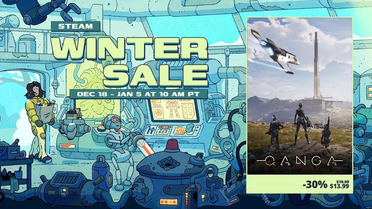 Guess what? It's ❄️ #Steam Winter Sale ❄️

QANGA is 30% off and now available for $13.99 🚀

The perfect time to jump in before our upcoming update drops.

👉 Play QANGA on Steam: buff.ly/sWh6rdf