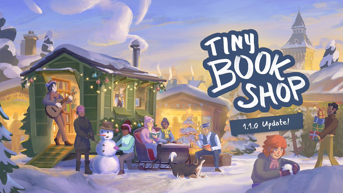 ✨ #TinyBookshop 1.1.0 Update OUT NOW! ✨
This update is PACKED with new books! 1,087 across all supported languages! 📚

Keep an eye out for winter sales happening throughout this month, on Steam and Nintendo eShop!
Our first stop: Steam Winter Sales happening TODAY - 5 January!
