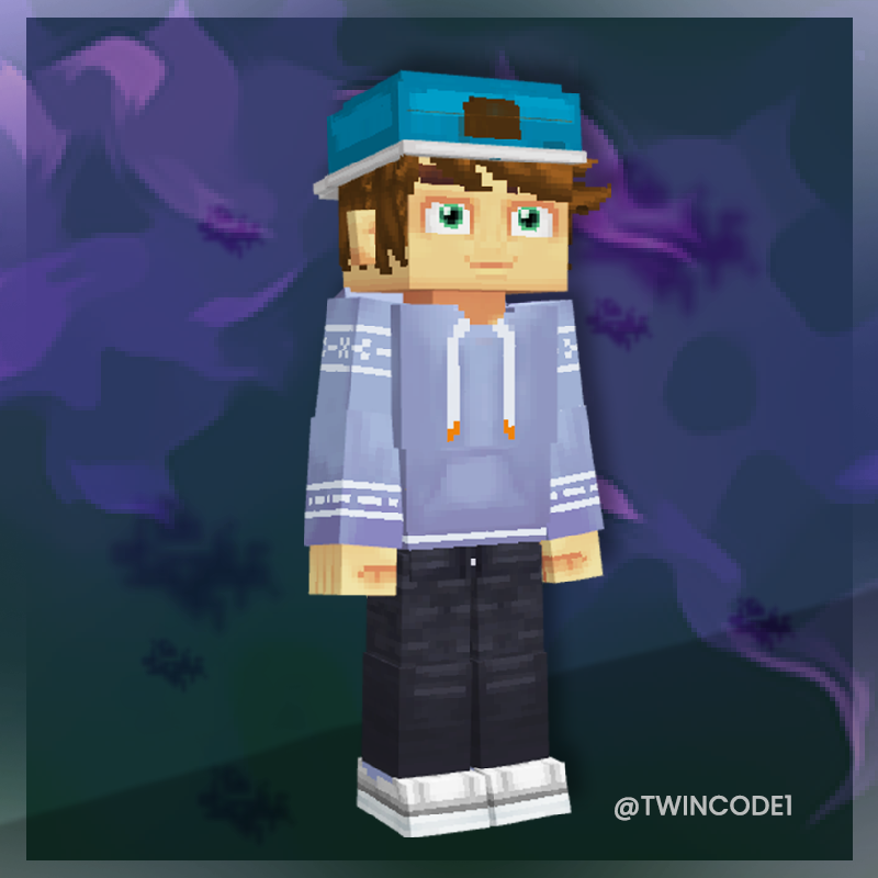 TwinCode1's tweet image. Had fun bringing my skin into @Hytale 
Shoutout to @HatsuyaDev your player model helped massively! 

Can't wait to make more!