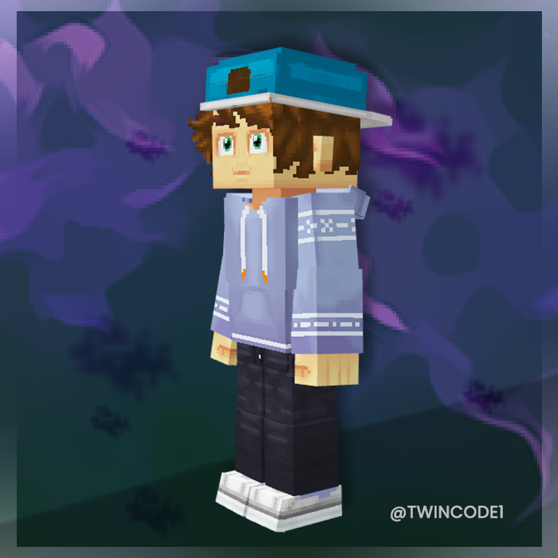TwinCode1's tweet image. Had fun bringing my skin into @Hytale 
Shoutout to @HatsuyaDev your player model helped massively! 

Can't wait to make more!