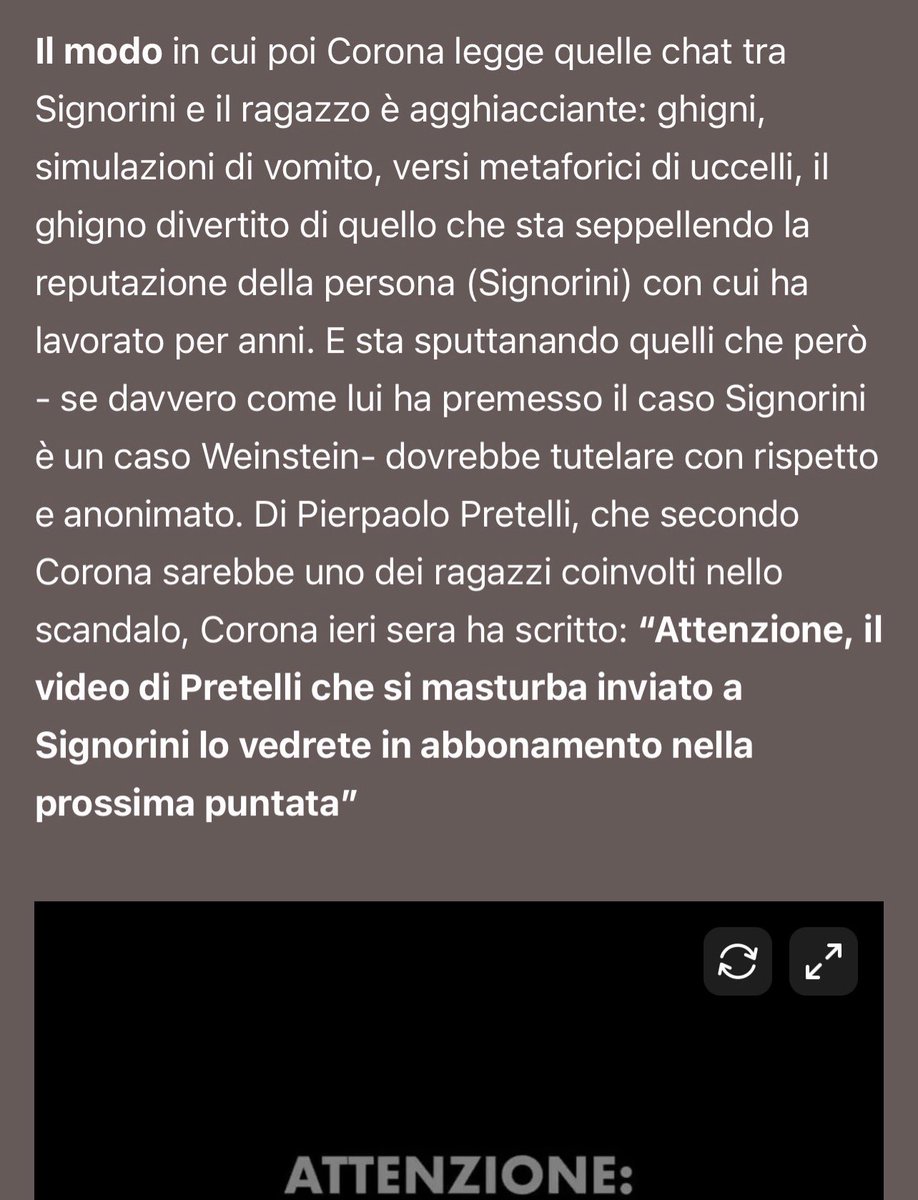 ale_ciarrox98's tweet photo. articolo di selvaggia lucarelli 

il suo ragionamento non fa una piega, completamente d’accordo con lei https://t.co/8CWDLuT3KW