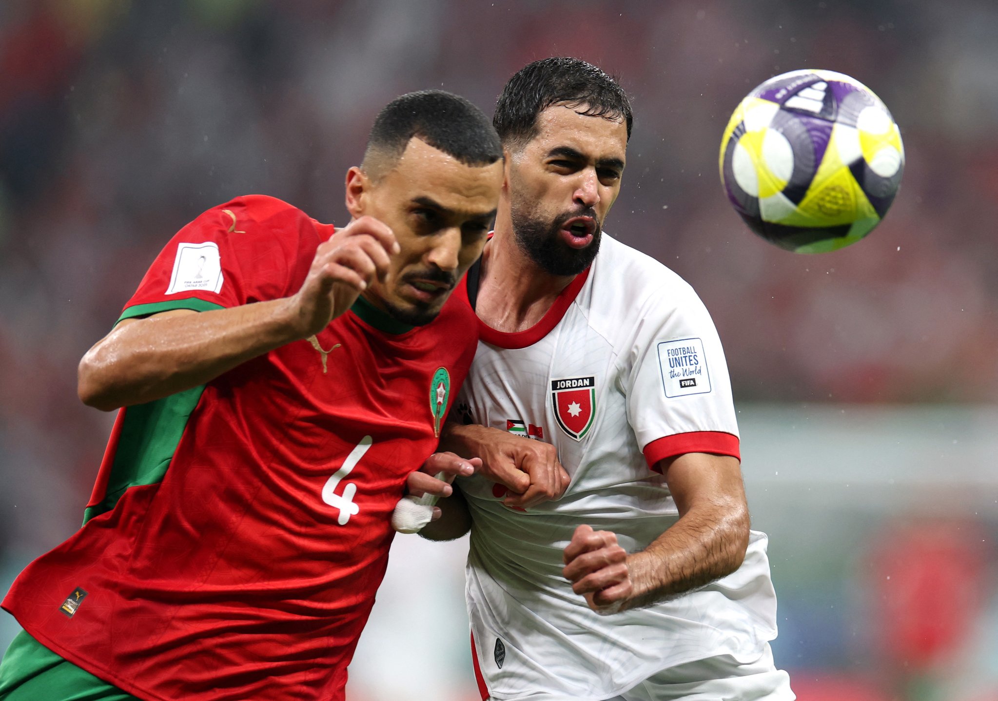 إلى الشوطين الإضافيين... المغرب 2-2 #الأردن 