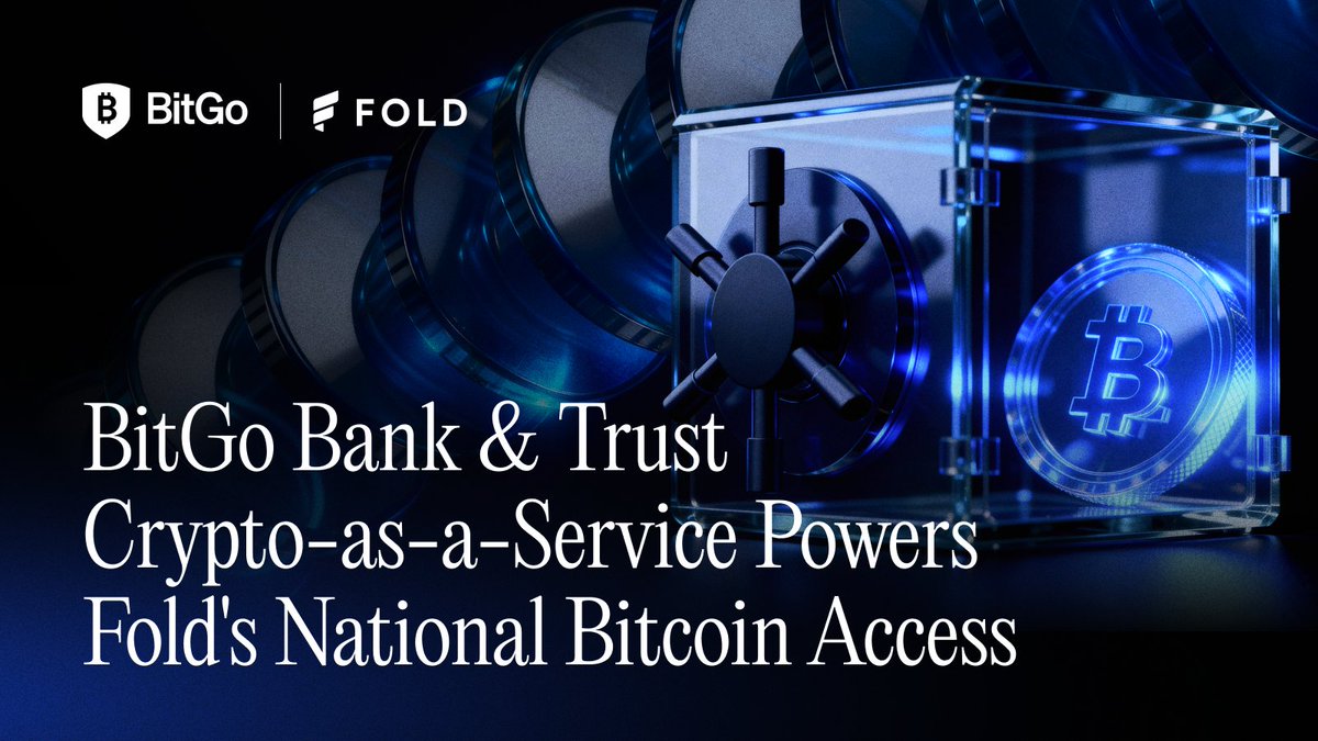 BitGo's tweet image. Now live in all 50 states! 🇺🇸

With BitGo’s new federal bank charter, @fold_app can now offer a simple, trusted, and regulated way to engage with Bitcoin nationwide, including New York.

Read our latest PR: globenewswire.com/news-release/2…