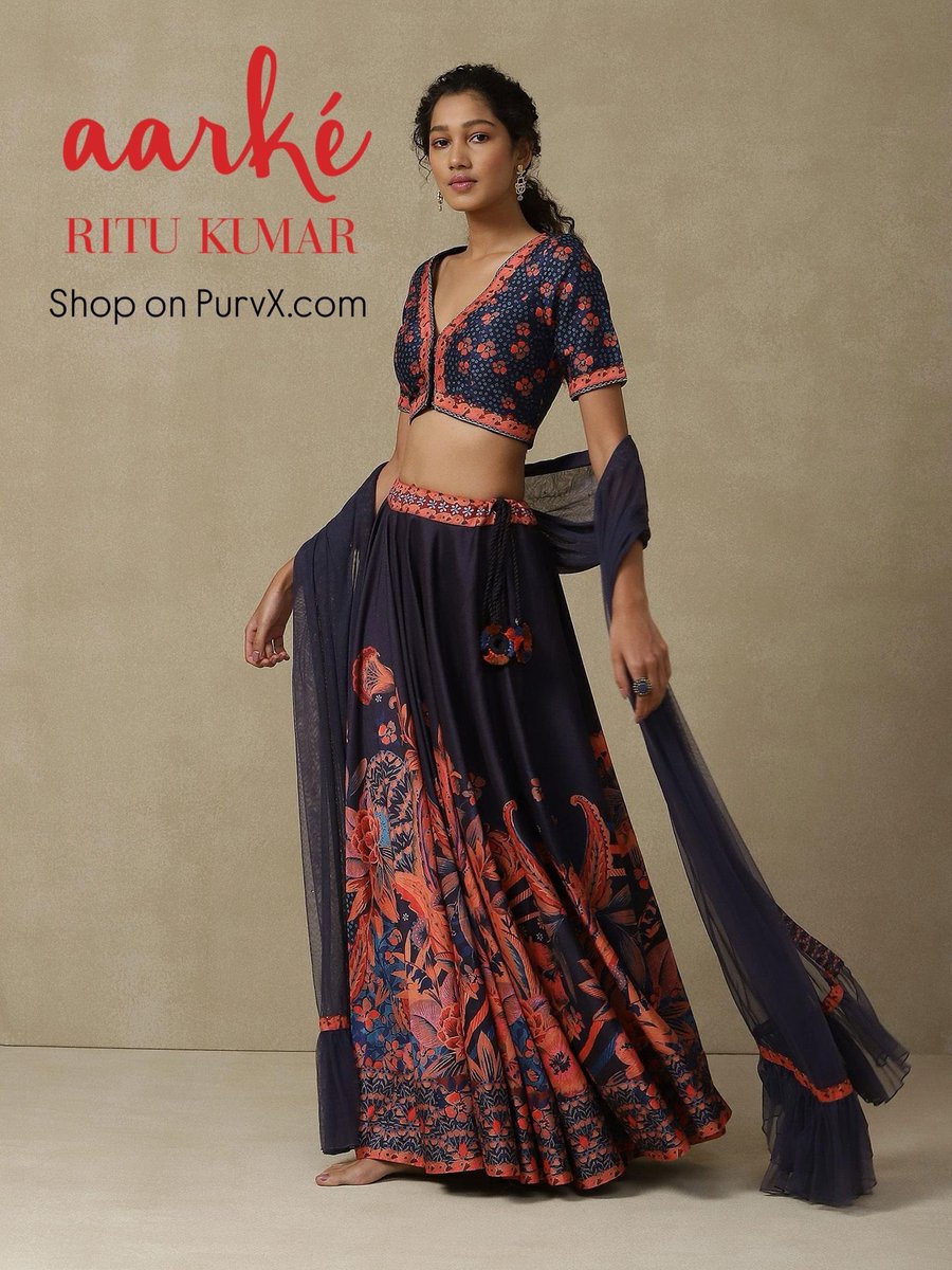 PurvX_'s tweet photo. 🇺🇸 Ritu Kumar Aarke Navy Floral Printed Lehenga Set 🆕
A timeless navy lehenga with all-over floral print and a fluid, elegant silhouette.
Classic Indian prints, styled the Aarke way.
📍 Ships from Fremont, CA 🇺🇸
🔗 Link in reply https://t.co/y1DBggIYFp