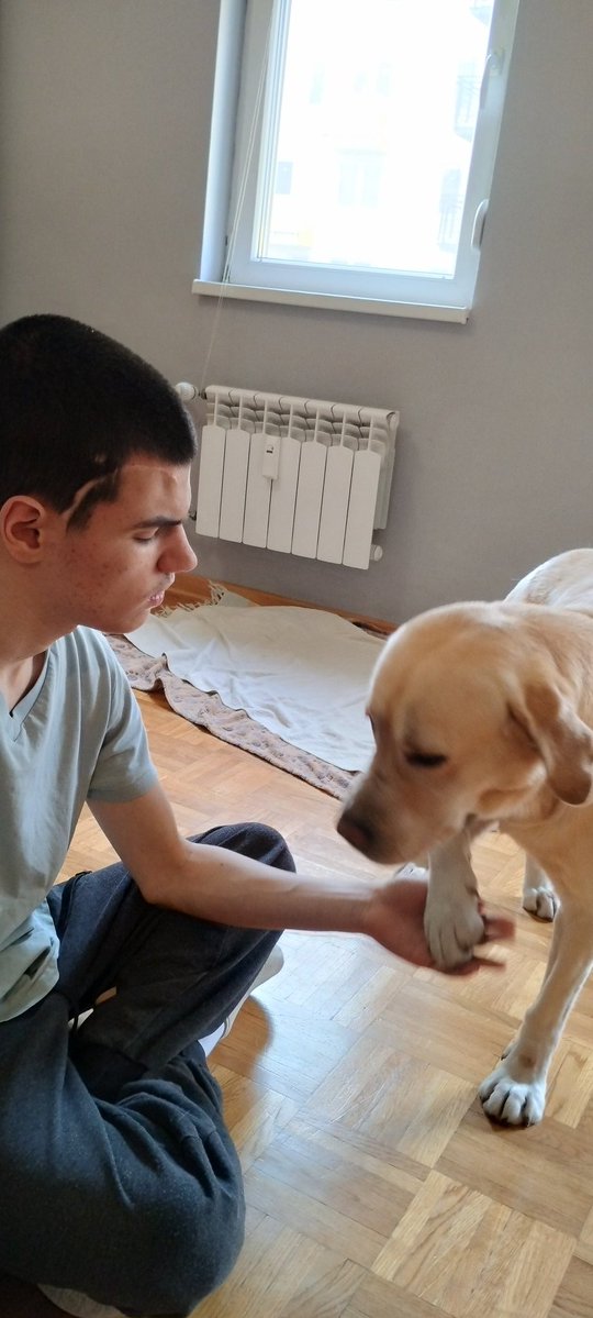 Moj sin,
slep posle operacije tumora,sa kojim se i dalje,godinama ,još uvek bori...Oseti ,dodirom njegovu ljubav 🤍🧑‍🦯
Za mog sina ,SMS 118 na 3030...za borbu,koja i dalje,traje