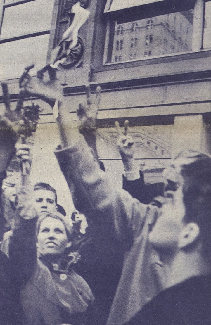 58 years ago, December 18 1967, hundreds of people organized by the Civil Action Day Committee began a two-day sit-in at the Oakland Induction Center to burn their draft cards. Over 250 people were arrested, including Joan Baez who was handcuffed while playing music for the crowd