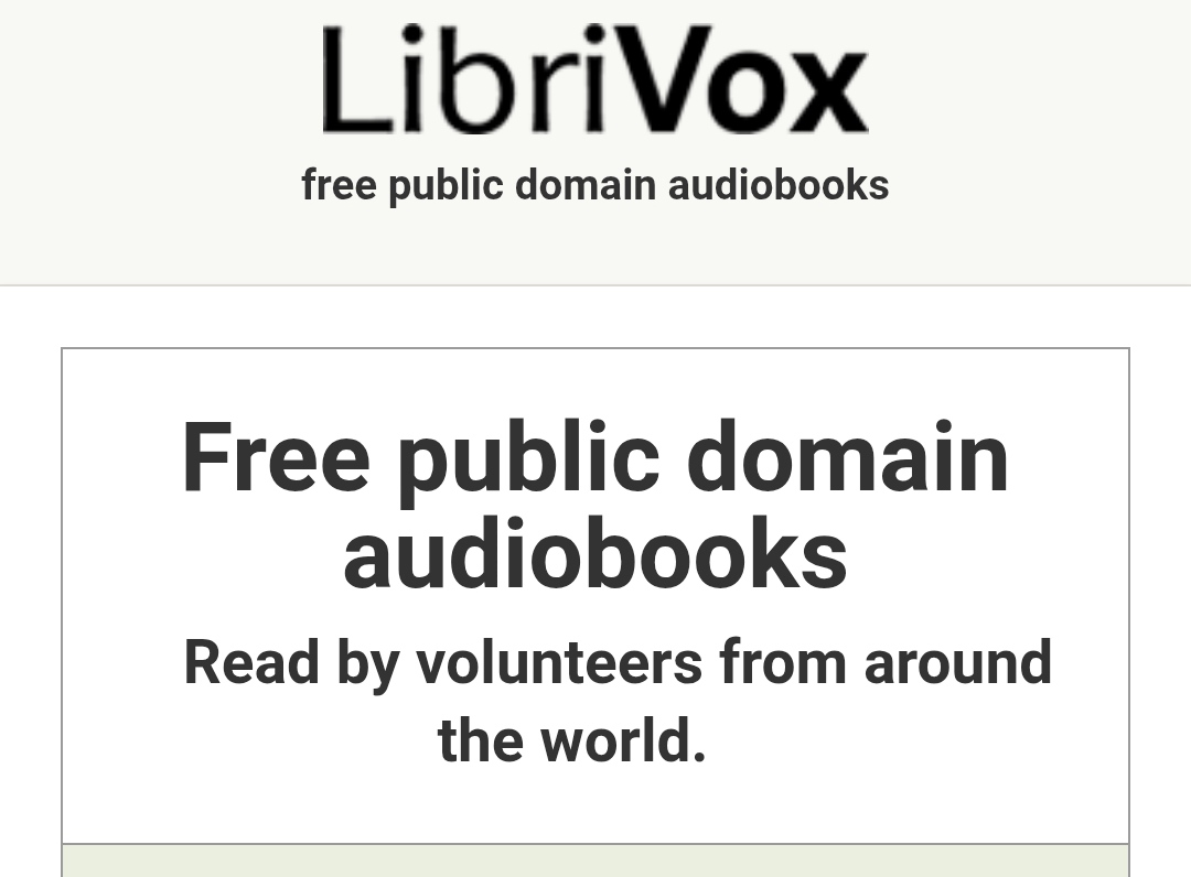 And for free audiobooks there's LibriVox