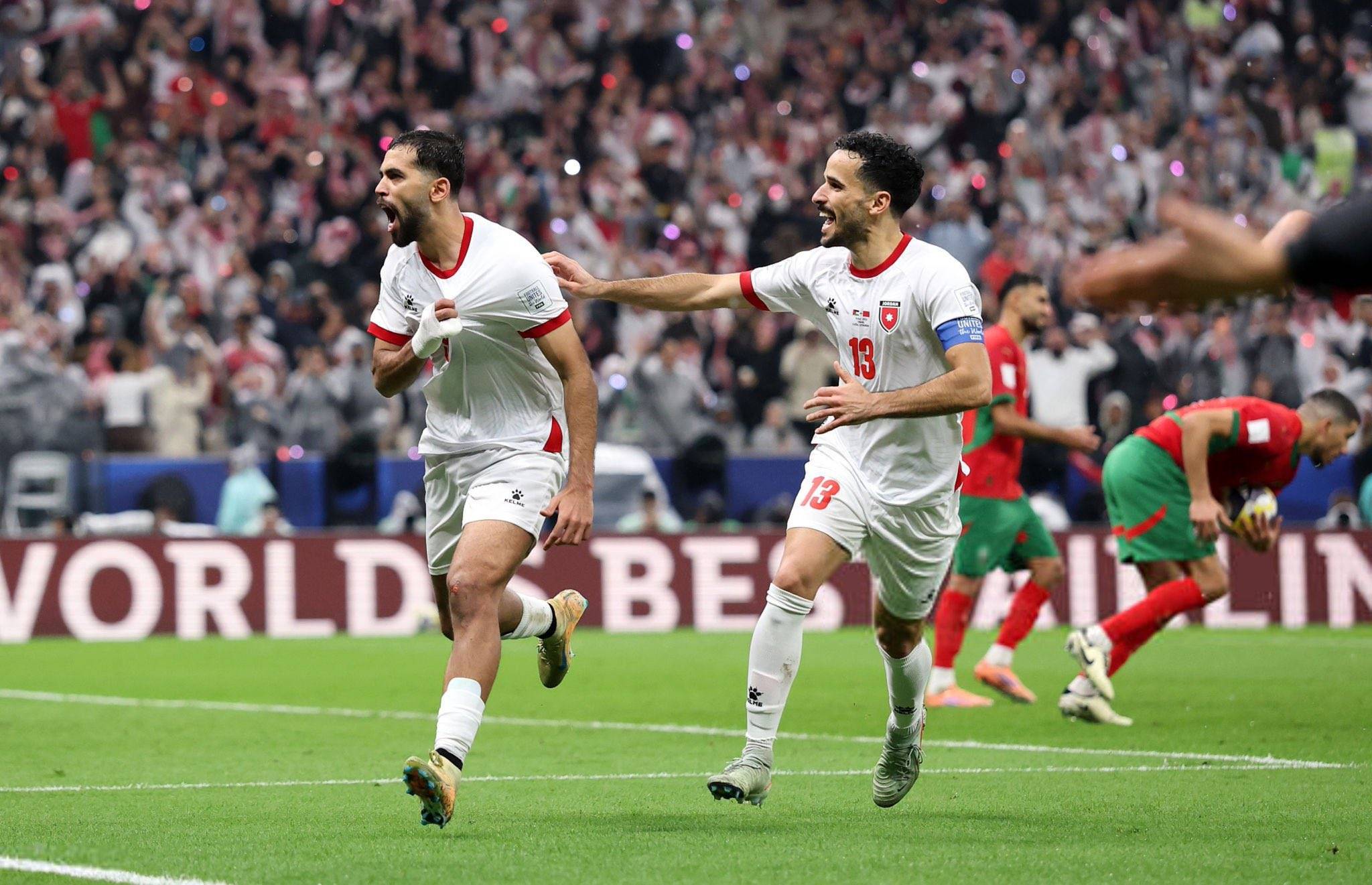 بداية الشوط الإضافي الأول #الأردن_المغرب 