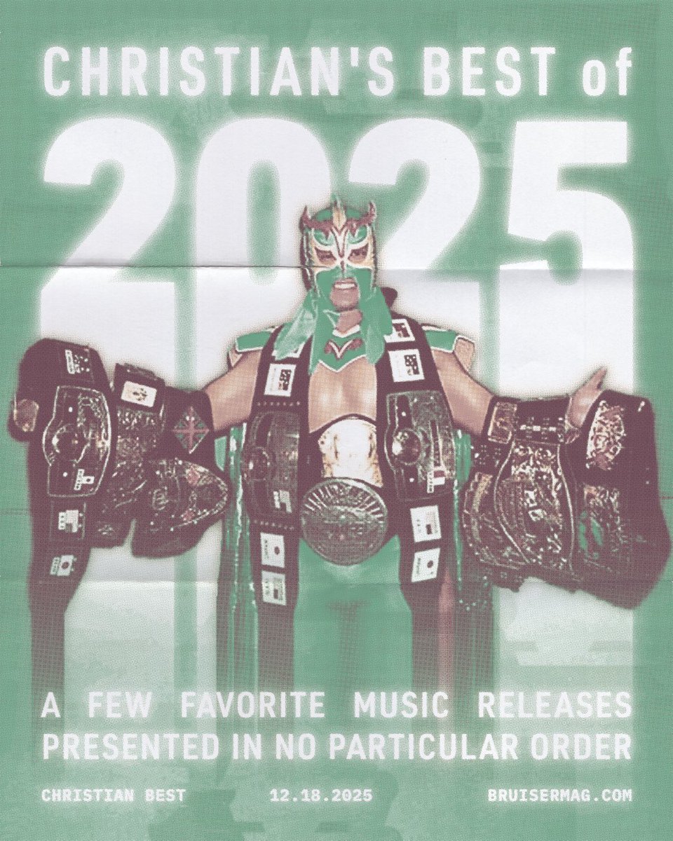 bruisermag's tweet image. They say suffering breeds great art and while this year will largely be remembered for layers of bad upon bad, I sense light in the cracks.

Baltimore's Christian Best (Smoke Bellow, Crying Laughing, Instant Success, etc.) lays out a few of his favorite releases of 2025 ↓