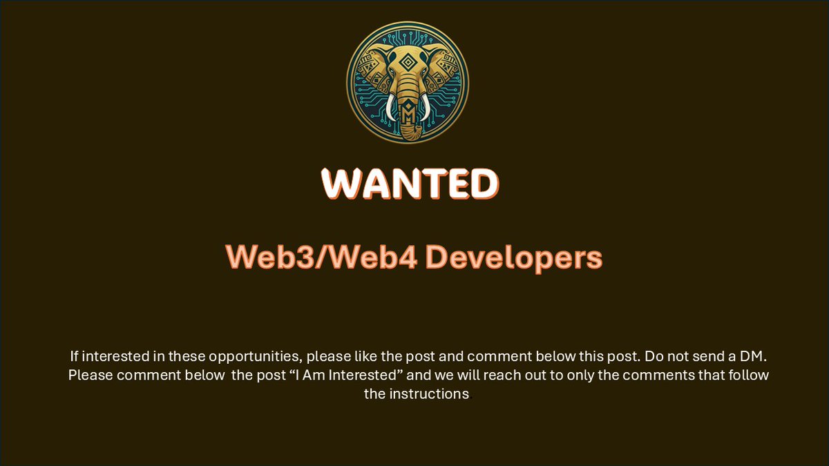 MulaCommunity's tweet image. Developers wanted. Follow instructions on flyer below.