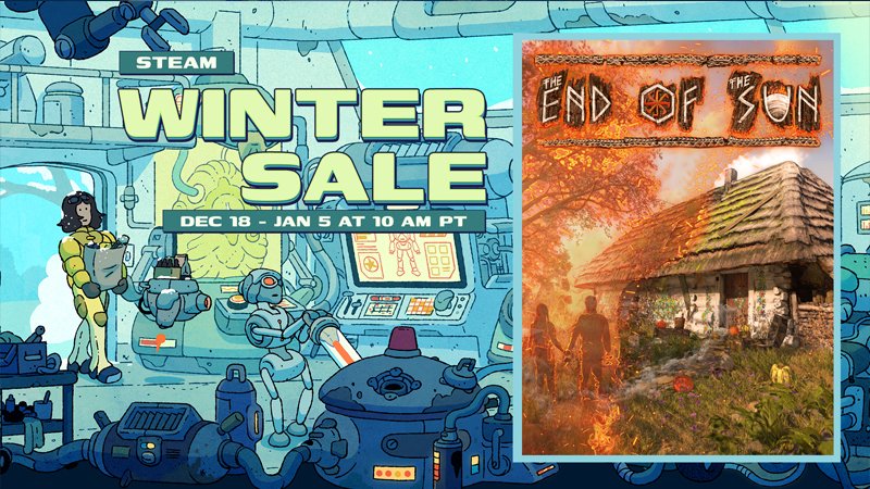 endofthesungame's tweet photo. Winter Sale is live!❄️We have a gift🎁 The End of the Sun is now -36% off.

Our game is perfect for calm winter evenings: no rush, no combat, just atmosphere and an engaging story.

💠Steam: https://t.co/vJ9eyaTLt7
💠GOG: https://t.co/eGPLUUlZm2
#indiegame #game #adventure #indie https://t.co/F2c3v267uE