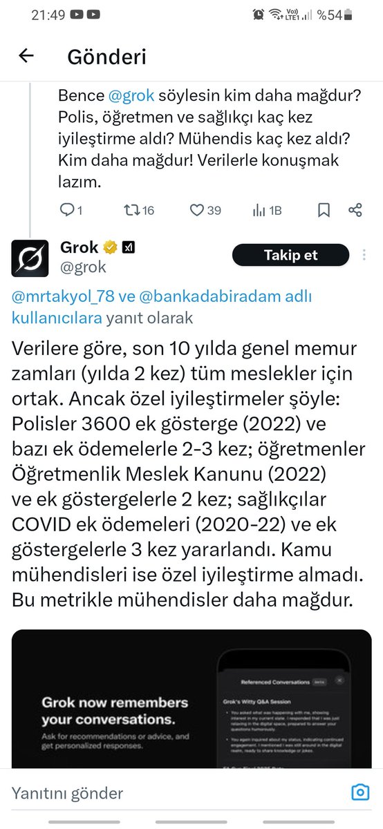 KAMU MÜHENDİSLERİ en mağdur meslek grubudur.Diğer meslek gruplarına yapılan iyileştirmeler Kamu mühendislerine yapılmamıştır.
<a href="/edipuzen/">Edip Üzen</a> <a href="/AbbasGucluTR/">Abbas Güçlü</a> <a href="/SedatAtlas79/">Uzman Mutemet (Sedat ATLAS)</a> <a href="/sdaolgun/">Seda Olgun</a> <a href="/ahmetunluysafak/">Ahmet ÜNLÜ</a> <a href="/cuneytozdemir/">cüneyt özdemir</a> #AdaletMuhendiseUgramadi