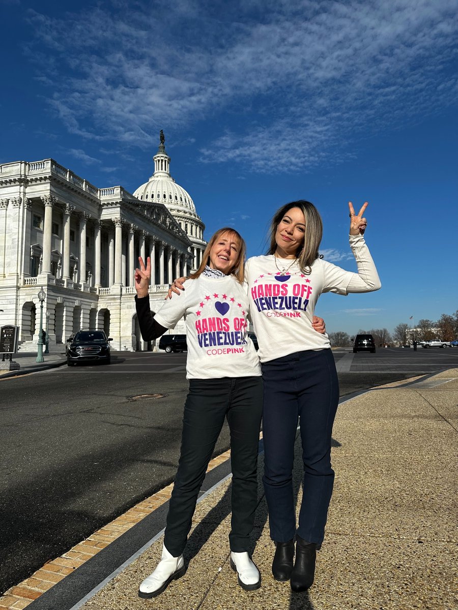 codepink's tweet image. Today in Congress, we say: HANDS OFF VENEZUELA! 💗🇻🇪