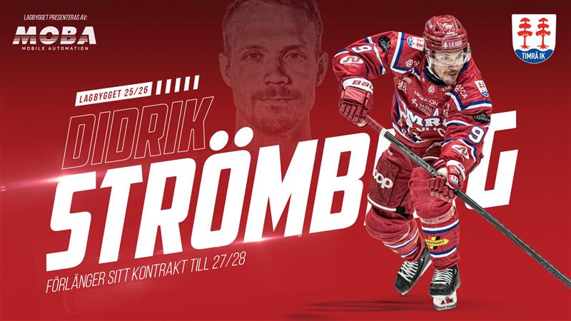 timra_ik's tweet image. Didrik Strömberg förlänger sitt kontrakt med ytterligare två år!

🗣️- Didrik behöver ingen närmare presentation, det vi vet är att vi har säkrat två år med en mycket stabil back med gott ledarskap på och utanför isen, kommenterar Henrik Zetterberg, Sportråd, Timrå IK.

#timraik