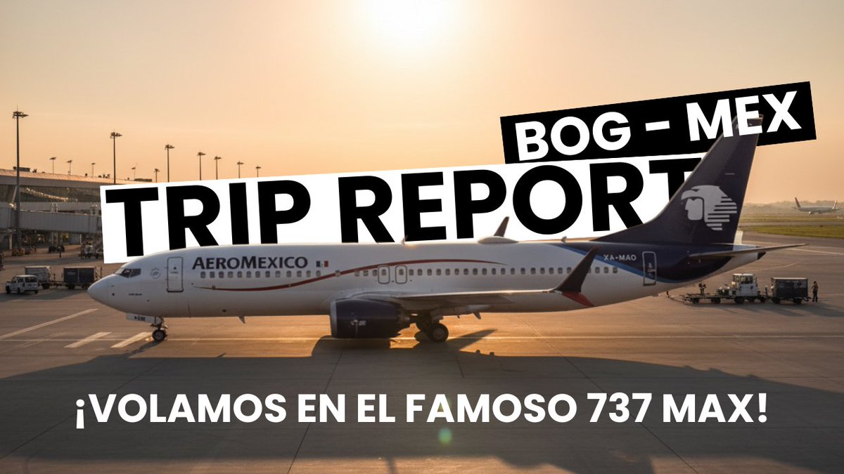 HawksAviation's tweet photo. 🌎🇨🇴✈️🇲🇽 ¡Nuevo Trip Report Internacional con Hawks Aviation! 🤩

Viajamos desde Bogotá, Colombia 🇨🇴 hasta la Ciudad de México 🇲🇽 a bordo del @Boeing 737 MAX 8 de @Aeromexico (matrícula XA-DAI).

👉 Link del video aquí 

https://t.co/0wTNqktWqB

#HawksAviation #TripReport https://t.co/iUd8MDyRe3