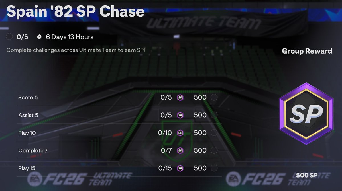 FUTWIZ's tweet image. 🚨 OVER 14K XP ADDED TODAY 🚨

Only 1 week left to complete the season pass ⏰

𝗨𝗹𝘁𝗶𝗺𝗮𝘁𝗲 𝗧𝗲𝗮𝗺 (𝟲𝟬𝟬𝟬 𝗫𝗣):
▪️Complete 7 SBCs
▪️Play 10 Matches with 1 Polish Player
▪️Score &amp;amp; Assist 5 goals in rush (3 Finesse's with a Brazilian)
▪️Play 10 Rival matches
(Play 15…