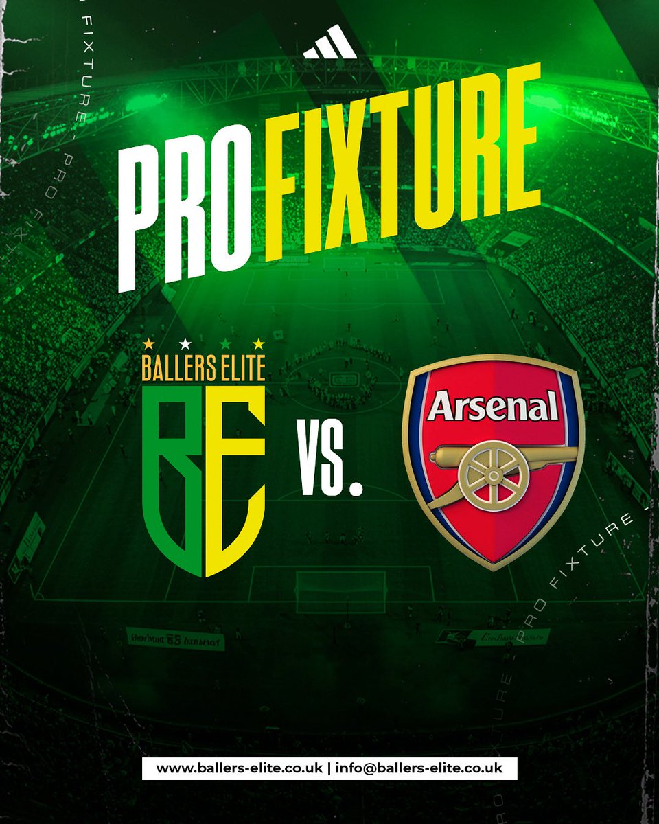𝙋𝙍𝙊 𝙁𝙄𝙓𝙏𝙐𝙍𝙀

We are extremely excited to be invited into Arsenal this Saturday for fixtures. ⚽️🔥

Another fantastic chance for a group of our players to showcase themselves! 💪🏻💚