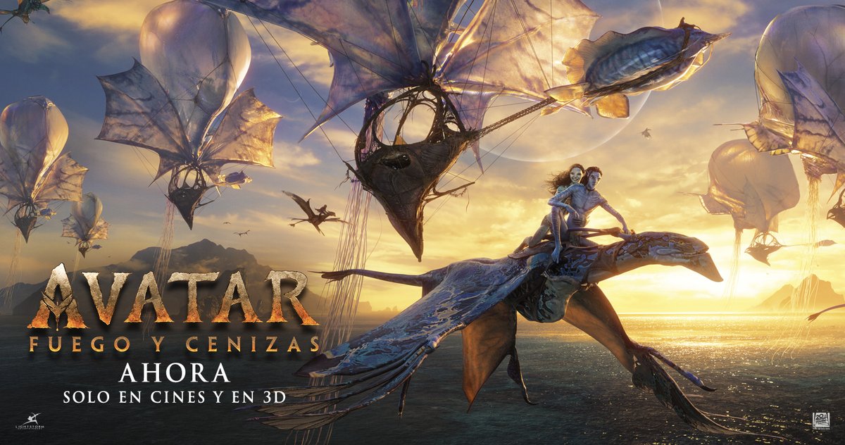 RolaEnter's tweet photo. Es oficial, ¡Avatar: Fuego y Cenizas está ya en cartelera!
Regresamos a Pandora para cerrar 2025 con la aventura de nuestras vidas.

Solo en Cines y en 3D.

#Disney #RolaEntertainment #Cine
#AvatarFuegoyCeniza #Avatar3 #RegresoaPandora #Pandora #JamesCameron  #Aventura https://t.co/7TF5e7FfcI