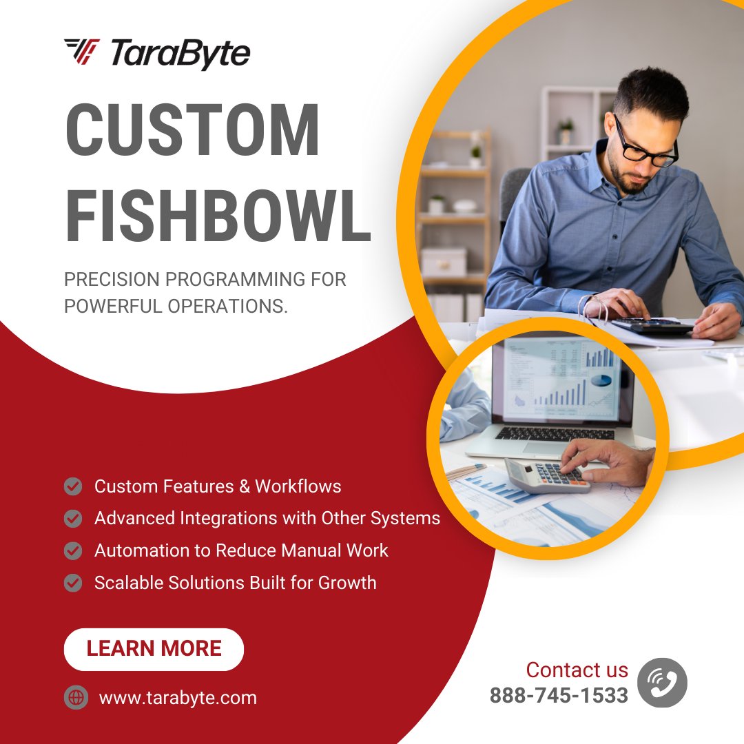 TaraByte01's tweet image. TaraByte customizes Fishbowl to fit your workflows—automation, integrations, and scalable features built around your business. No workarounds, just solutions. (888) 745-1533

#FishbowlInventory #CustomProgramming #ERPCustomization #TaraByteSolutions