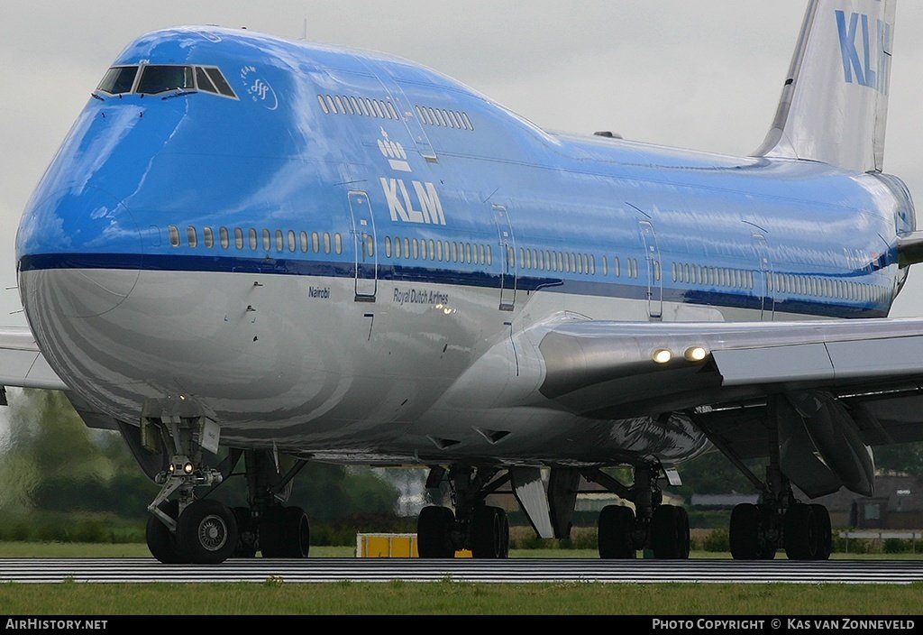 Mwirigi's tweet photo. KLM Boeing 747-406 

REG: PH-BFN

Named "City of Nairobi" https://t.co/MIi3DO2Uci