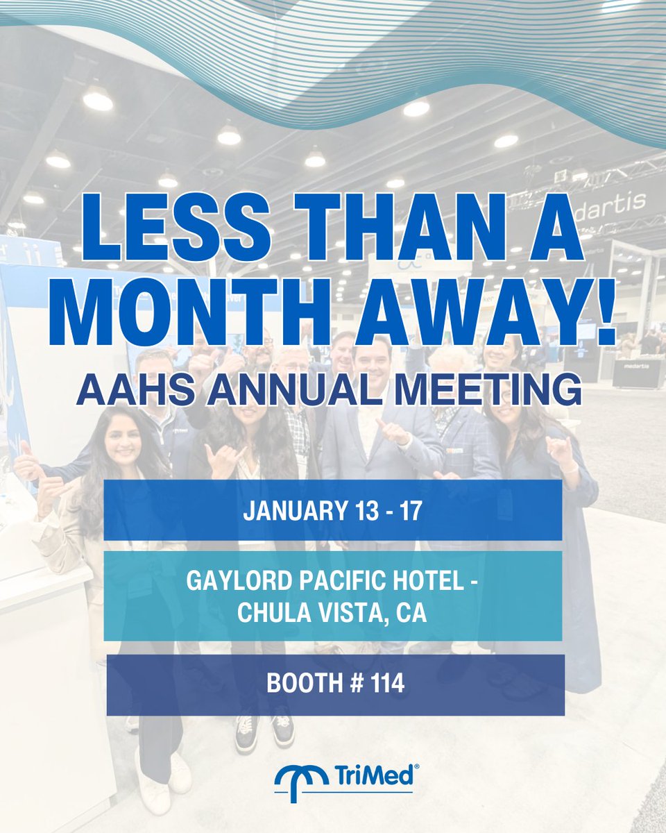 Next month — we’re heading to California! ☀️✈️

Stop by the TriMed booth to see our latest advancements in hand &amp; upper extremity fixation — and what’s next as we continue to innovate in 2026.

#AAHS2026 #TriMedOrtho #HandSurgery #Orthopedics #SurgicalInnovation  #SaveTheDate